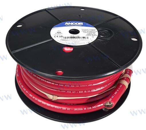 TINNED COPPER WIRE 00AWG (67MM²) RED 50F | OEM  117505 | WIRE |