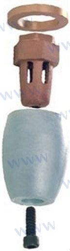 ZINC BRAVO 2 PROP NUT ASSBLY | OEM  14Z | ZINC |