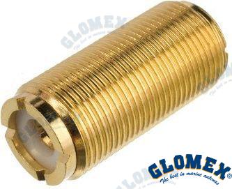 PL258 DOUBLE HEMBRA GOLD FOR PL259 | OEM  133GOLD | VHF | GLOMEX