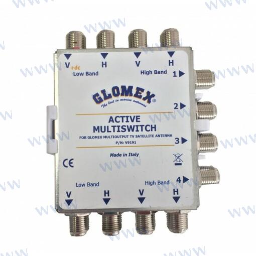 ACTIVE MULTISWITCH 4X4 FOR MULTI OUTPUT | OEM  9191 | ANTENAS | GLOMEX