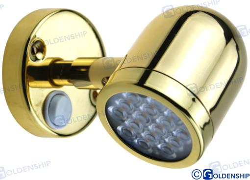 BRASS READING LIGHT W/LED | OEM  10219 | BRASS | GOLDENSHIP