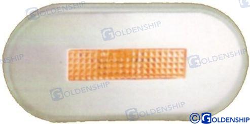 LED ROUND EXTERIOR LIGHT SS TANGERINE | OEM  10404 | INTERIOR | GOLDENSHIP