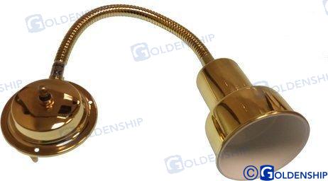 BULKHEAD LIGHT BRASS WITH FLEX 12V 10W H | OEM  10426 | LIGHTING | GOLDENSHIP