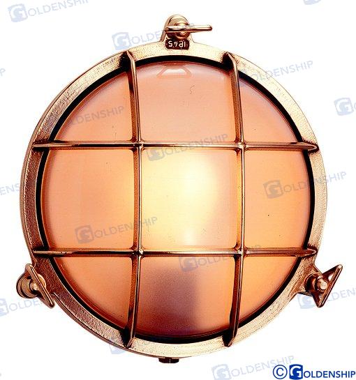 POLISHED BRASS LIGHT 220V - 155 MM | OEM  10460 | LIGHTS | GOLDENSHIP