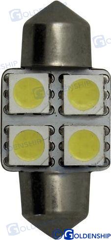 BULB FESTOON 4 LED 1,2W 10/30V | OEM  10517 | BULBS | GOLDENSHIP