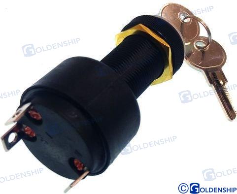 VOLVO PENTA IGNITION STARTER SWITCH PLASTIC 3T-3POS | OEM  11152 | IGNITION | GOLDENSHIP