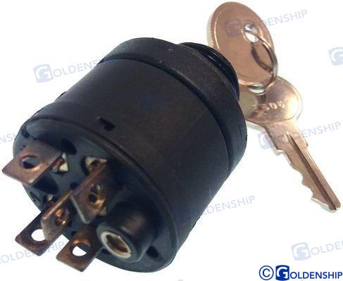 MERCRUISER IGNITION STARTER SWITCH PLASTIC 6T-3POS | OEM  11157 | IGNITION | GOLDENSHIP