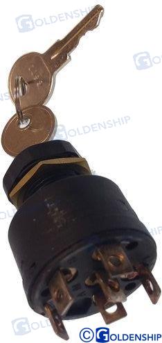 MERCRUISER IGNITION STARTER SWITCH PLASTIC 6T-3POS | OEM  11158 | IGNITION | GOLDENSHIP