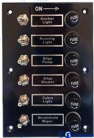 SWITCH PANEL 6-GANG | OEM  11191 | SWITCHES | GOLDENSHIP