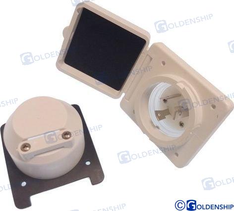 POLYCARBONATE SOCKET  30A | OEM  11356 | ELECTRICAL | GOLDENSHIP