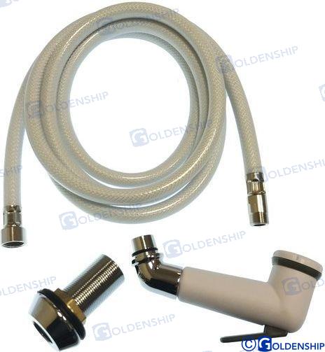 SHOWER TAP 3/8" 2.5M WHITE | OEM  20236 | PUMPS | GOLDENSHIP