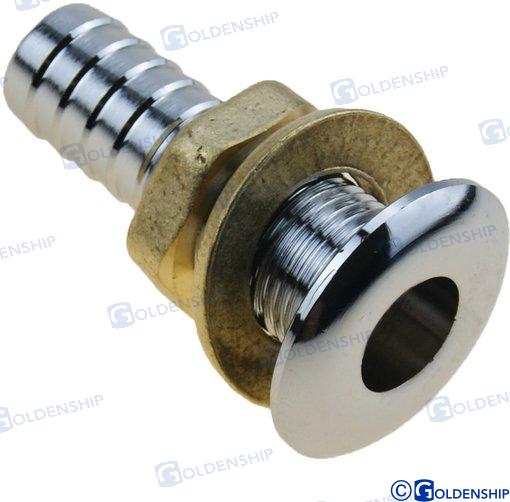 BRASS THRUHULL 3/8" 1/2" | OEM  30071 | BRASS | GOLDENSHIP