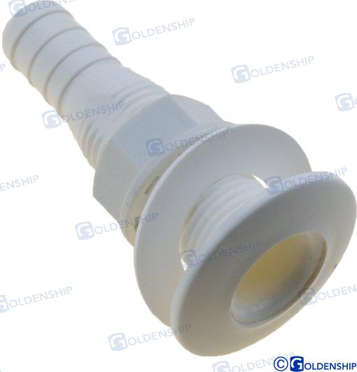 SEACOCK PLASTIC W/HOSE ADAPTOR 1/2" | OEM  30080 | HULL | GOLDENSHIP