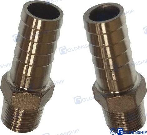 MALE HOSE ADAPTER 3/8 15MM  (2) | OEM  30222 | HULL | GOLDENSHIP