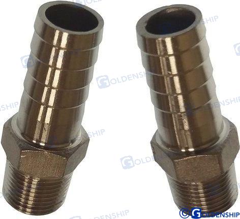 MALE HOSE ADAPTOR 1/2" 15MM (2) | OEM  30223 | HULL | GOLDENSHIP