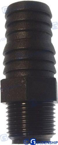 POLYPROPYLENE MALE HOSE CONNECTOR 3/8-15 | OEM  30252 | HULL | GOLDENSHIP