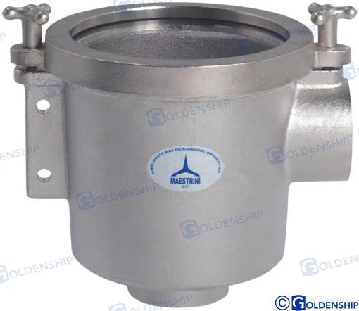 STAINLESS WATER FILTER 90º 1 1/4" | OEM  30395 | HULL | GOLDENSHIP