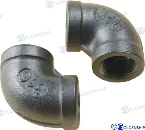 90º ELBOW BANDED AISI316 3/8" (2) | OEM  30540 | ELBOW | GOLDENSHIP