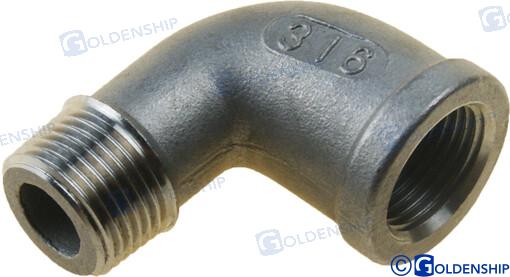 STREET ELBOW BANDED AISI316 3/8"  (2) | OEM  30550 | HULL | GOLDENSHIP