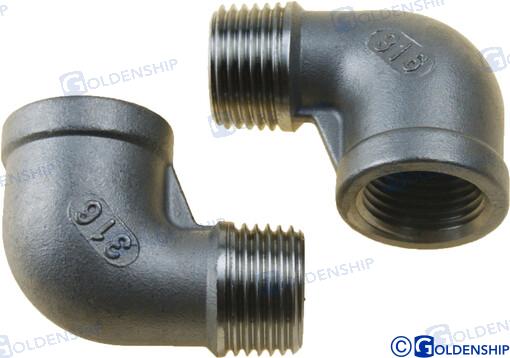 STREET ELBOW BANDED AISI 316  1/2 (2) | OEM  30551 | HULL | GOLDENSHIP