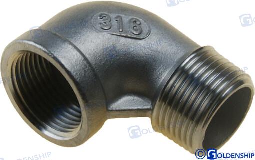 S.S. 90º ELBOW FEM/MALE 3/4" | OEM  30552 | HULL | GOLDENSHIP