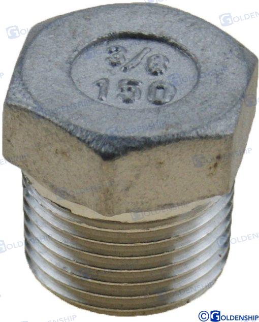 HEX HEAD PLUG  AISI 316  3/8 | OEM  30580 | HULL | GOLDENSHIP