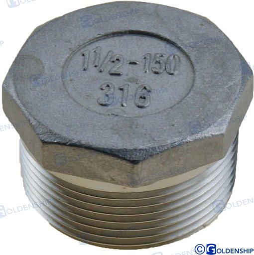 HEX HEAD PLUG  AISI 316  1-1/4 | OEM  30584 | HULL | GOLDENSHIP