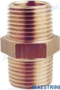 DOUBLE SCREW NIPPLE BRONZE 3/8" | OEM  30633 | HULL | GOLDENSHIP