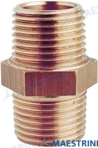 DOUBLE SCREW NIPPLE BRONZE 1/2" | OEM  30634 | HULL | GOLDENSHIP