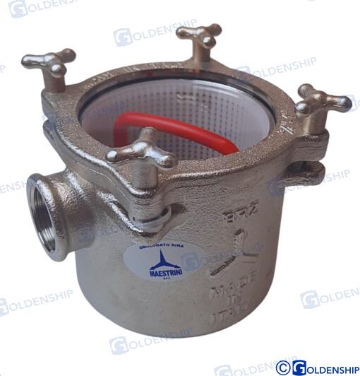 WATER FILTER 1" BRONZE | OEM  30734 | HULL | GOLDENSHIP