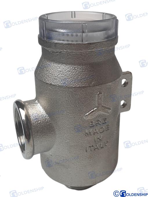 WATER FILTER 1" BRONZE | OEM  30743 | HULL | GOLDENSHIP