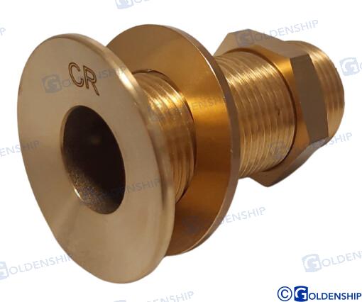 THROUGH HULL 1'' BRASS CR  | OEM  30772 | HULL | GOLDENSHIP