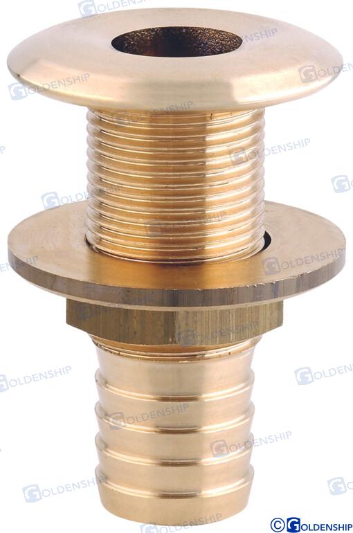 THROUGH HULL 1/2'' BRASS CR  | OEM  30776 | HULL | GOLDENSHIP