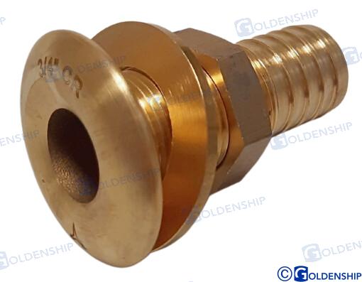 THROUGH HULL 3/4'' BRASS CR  | OEM  30777 | HULL | GOLDENSHIP