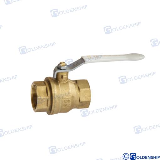 VALVE FULL BORE  1/2''  F.F. BRASS CR   | OEM  30788 | HULL | GOLDENSHIP