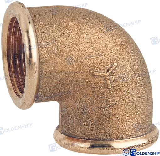 ELBOW 90º F.F. 1/2'' BRASS CR | OEM  30798 | HULL | GOLDENSHIP