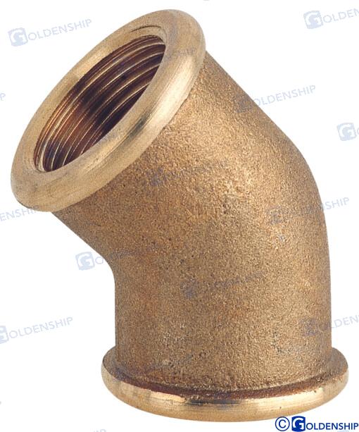 ELBOW 45° F.F.  1/2'' BRASS CR | OEM  30811 | HULL | GOLDENSHIP