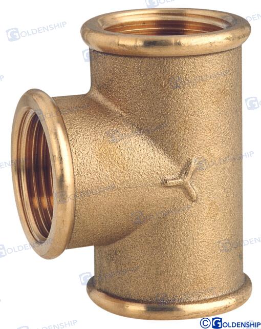 TEE 3/8'' F.F.F. BRASS CR | OEM  30823 | HULL | GOLDENSHIP