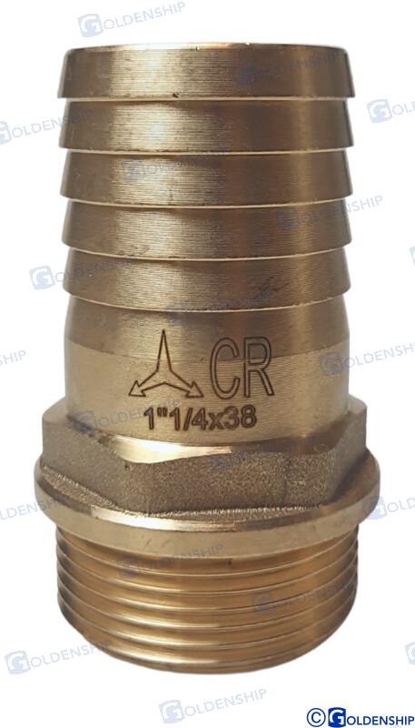 HOSE TAIL 1''1/4 X 38 M. BRASS CR | OEM  30844 | HULL | GOLDENSHIP