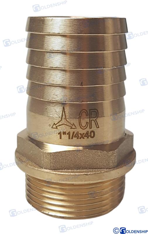 HOSE TAIL 1''1/4 X 40 M. BRASS CR | OEM  30845 | HULL | GOLDENSHIP