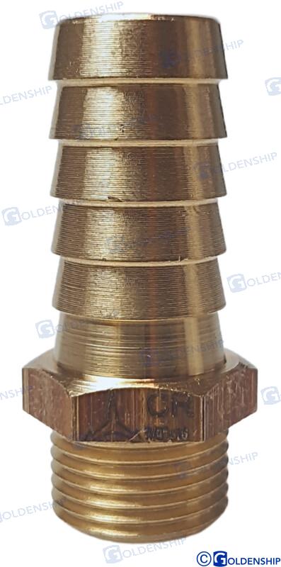 HOSE TAIL 3/8'' X 16 M. BRASS CR | OEM  30860 | HULL | GOLDENSHIP