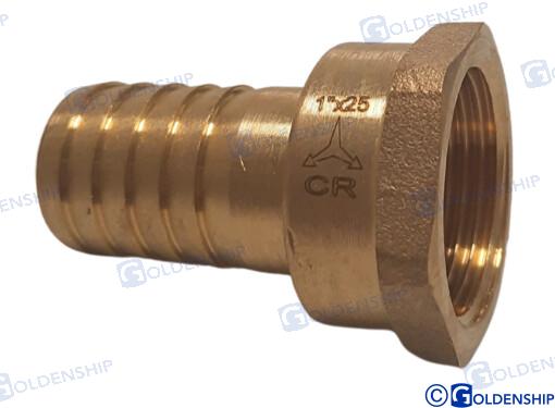 HOSE TAIL 1'' X 25 F. BRASS CR | OEM  30869 | HULL | GOLDENSHIP