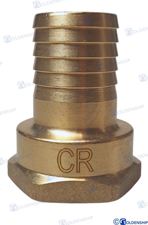 HOSE TAIL 1''1/4 X 32 F. BRASS CR | OEM  30870 | HULL | GOLDENSHIP