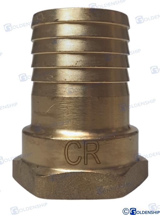 HOSE TAIL 1''1/4 X 38 F. BRASS CR | OEM  30871 | HULL | GOLDENSHIP