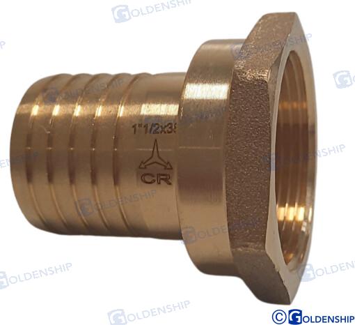 HOSE TAIL 1''1/2 X 38 F. BRASS CR | OEM  30872 | HULL | GOLDENSHIP