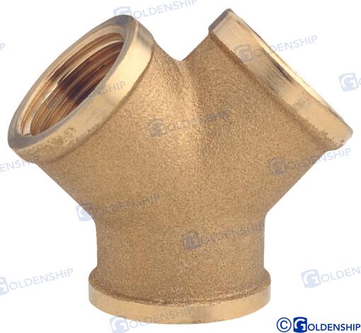 FITTING ¨Y¨ 1''1/4  F.F.F.  BRASS CR | OEM  30876 | HULL | GOLDENSHIP