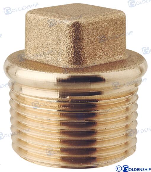 PLUG SQUARE HEAD 1/2''  M. BRASS CR | OEM  30908 | HULL | GOLDENSHIP