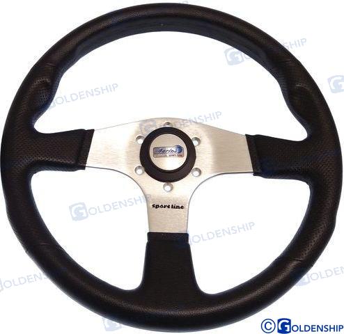 STEERING WHEEL ATLANTIC 350 MM.BLACK | OEM  41137 | STEERING WHEEL | GOLDENSHIP