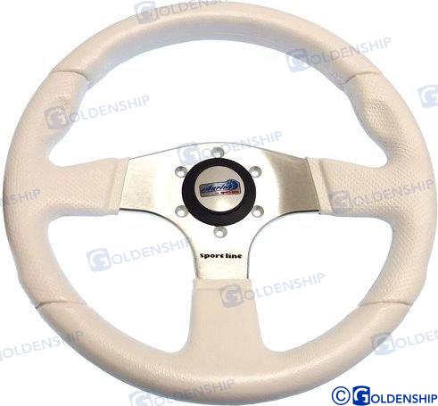 STEERING WHELL ATLANTIC 330 MM. WHYTE | OEM  41141 | STEERING WHEEL | GOLDENSHIP