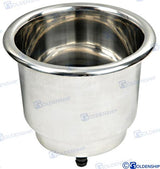 GLASS & CAN HOLDER SS W/DRAIN HOLE | OEM  41420 | ACCESSORIES | GOLDENSHIP